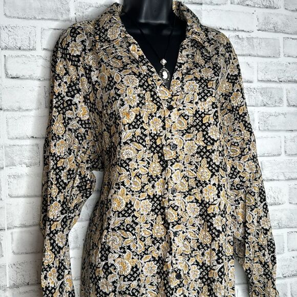 Vintage Dress Barn Paisley Button Down Shirt Top Size 3X - Picture 2 of 4